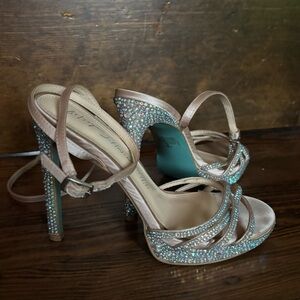 Betsey Johnson Elegant Strappy Rhinestone Heels